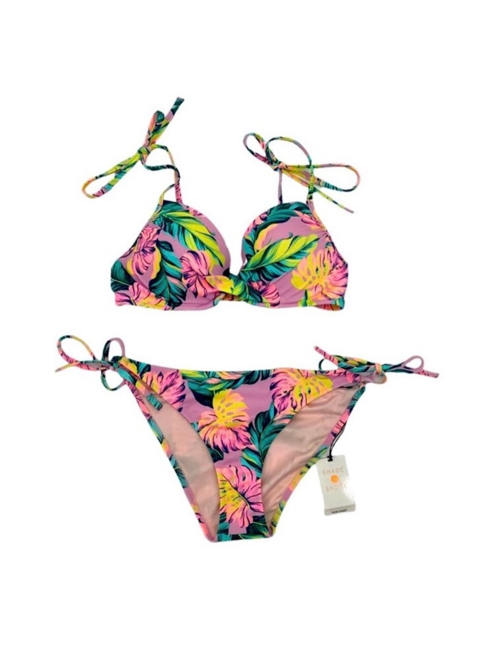 Shade & Shore Pink Tropical Print Bikini 💖🏝️🐠